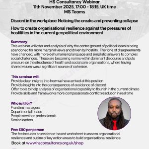 Discord in the workplace: Noticing the creaks and preventing collapse